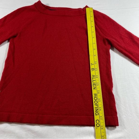Banana Republic Merino Wool Sweater Pullover Red Wool Sweater Long Sleeve top - Picture 8 of 8